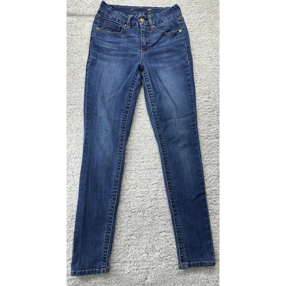 Seven 7 Size 4 Blue Denim Jeans Women's Inseam 29 Stretch Comfortable - Picture 1 of 10